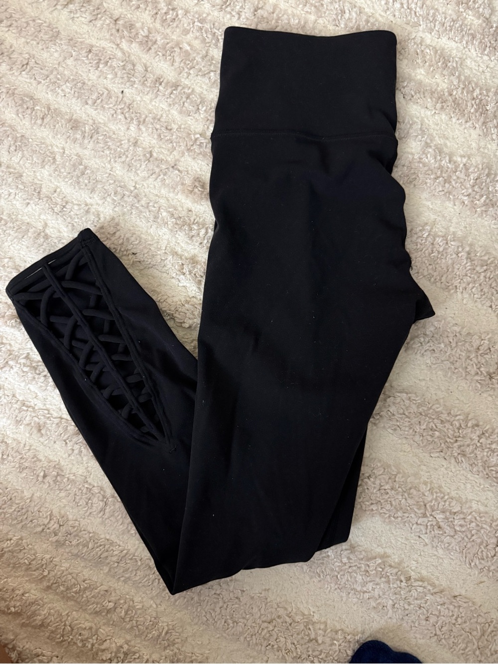 Athleta Black Performance Leggings with Branded Interior